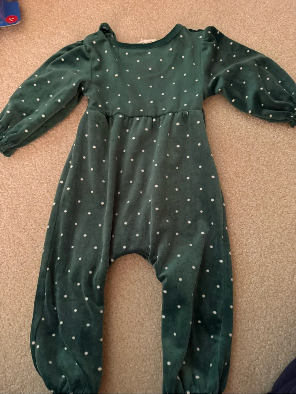 Jessica Simpson Green Polka Dot Romper